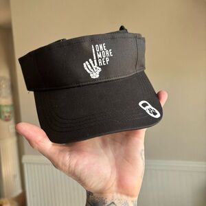 Skeleton Black Visor “One More Rep” with Paw Kettle bell